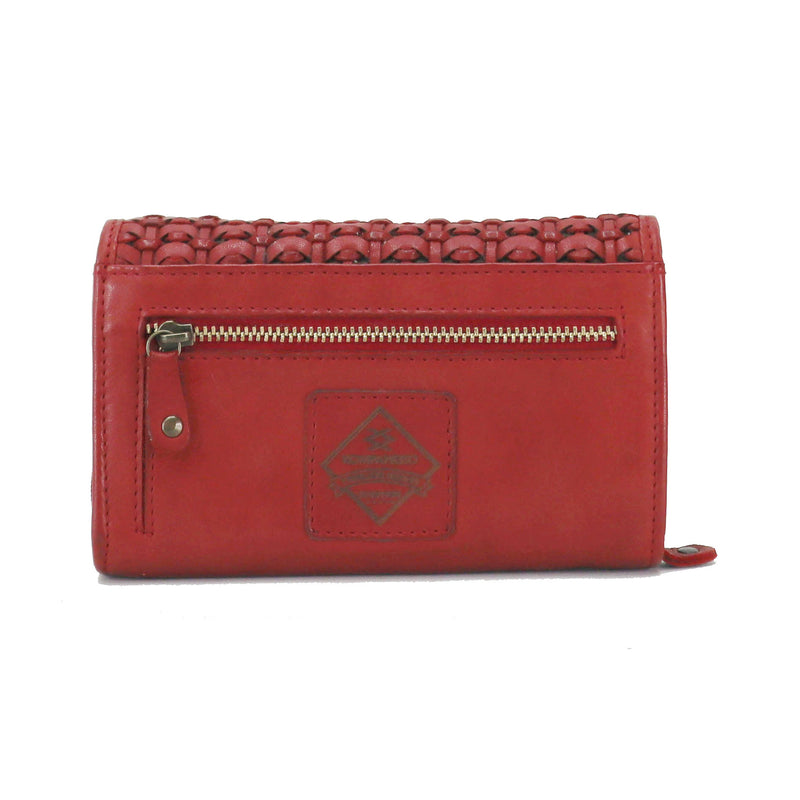 Red Dia Leather Wallet