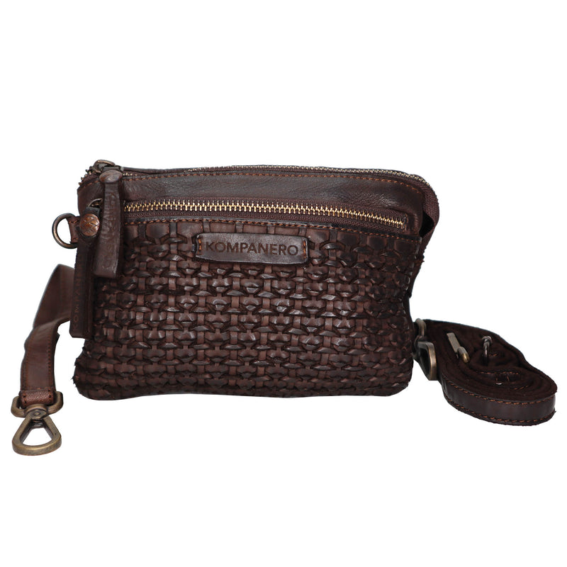 Brown Dune Leather Crossbody Bag