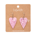 From the Heart Essential Drop Earrings - Pink by Erstwilder