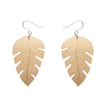 Large Leaf Essential Drop Earrings - Gold by Erstwilder