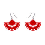 Boho Fan Essential Drop Earrings - Red by Erstwilder