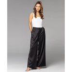 Rock Steady Satin Pant in Black by FATE+BECKER