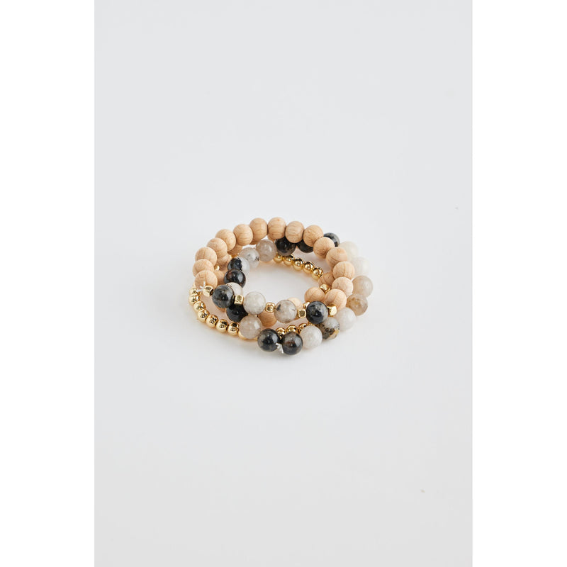 Black Sunset Stack Bracelet by Holiday Design