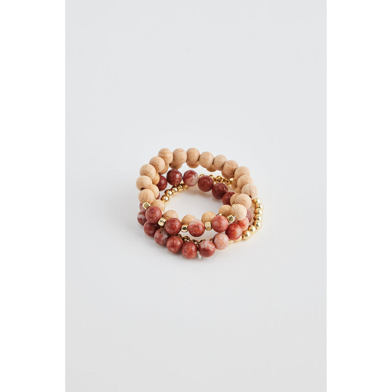 Clay Sunset Stack Bracelet by Holiday Design