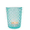 Bubble Tapered Glass Teal Candle Holder