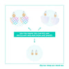 Fairy Floss Gingham Organic Bell Circles Earrings