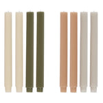 Ribbed Candle Set Of 4 Earth Tones